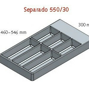 Range-couverts Separado 546x300x2,8 mm argenté