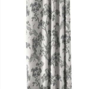 Rideau tamisant, Oriental, coton gris l.140 x H.280 cm