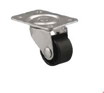 Roulette de meuble 25mm pivotante noire