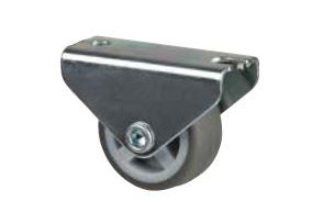 Roulette de meuble 30mm fixe avec bande souple gris