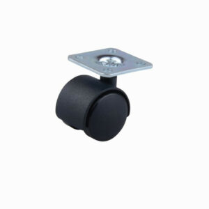 Roulette de meuble 30mm plaquette noire