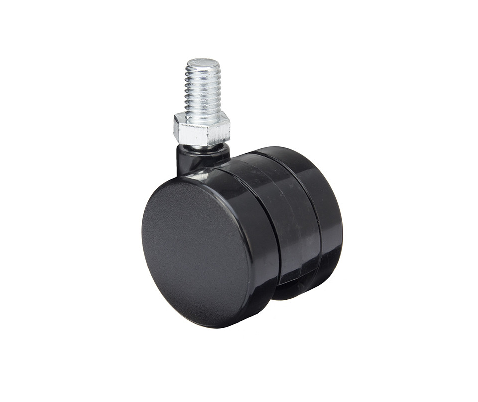 Roulette de meuble 40mm avec axe M10 noir