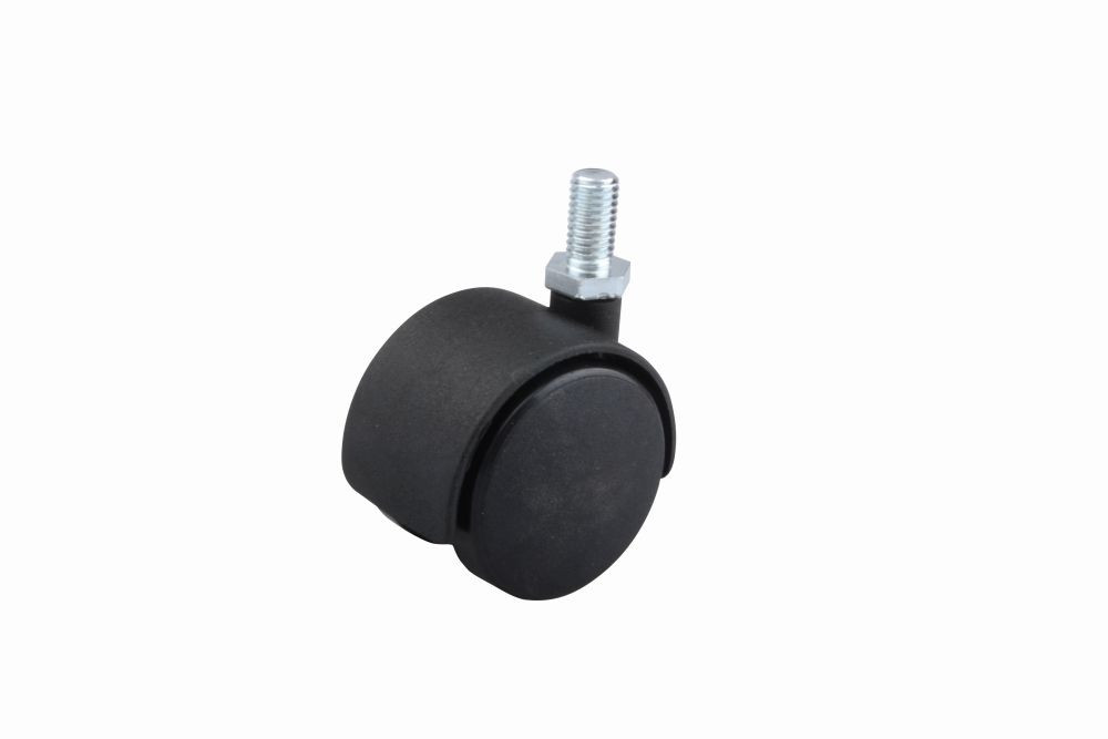 Roulette de meuble 40mm axe M8x15mm noir