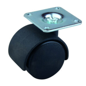 Roulette de meuble 40mm plaquette noire