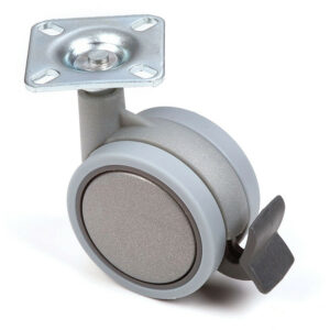Roulette de meuble 60mm avec bandage souple et frein