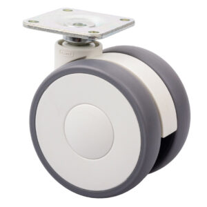 Roulette de meuble Linea 65mm 70kg gris clair