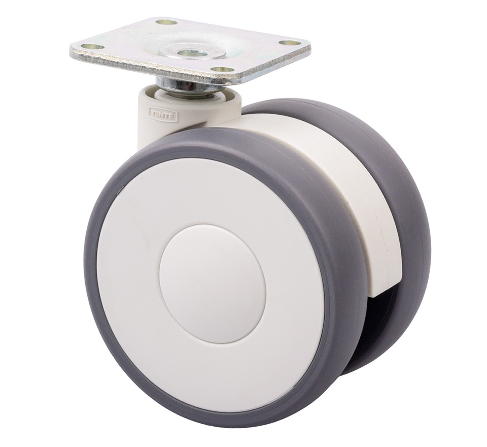 Roulette de meuble Linea 65mm 70kg gris clair