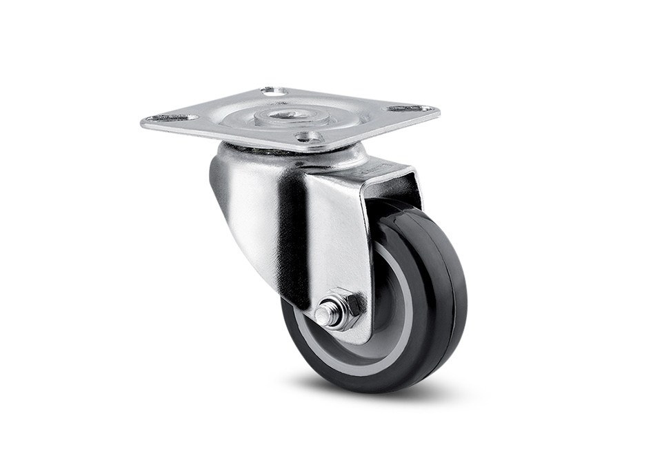 Roulette de meuble pivotante 1470 galet souple O50mm