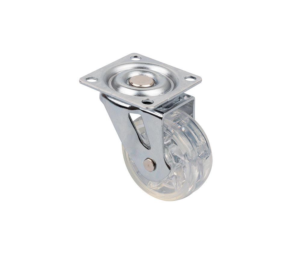 Roulette de meuble TOP o50mm transparent sans frein