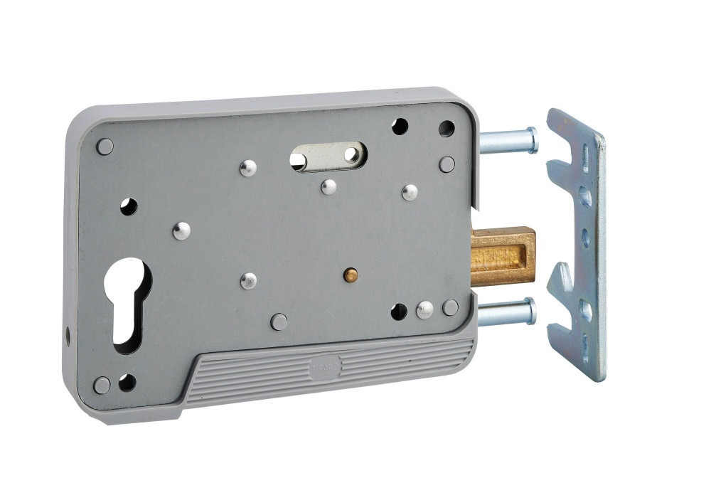 Serrure de garage horizontale sans cylindre pour porte de garage THIRARD