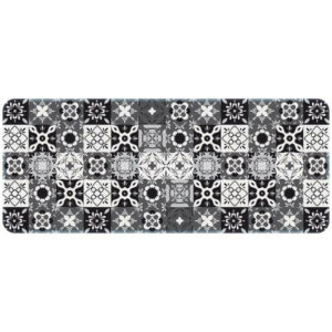 Tapis de cuisine à carreaux 50 x 120 cm, décor carreaux de ciment