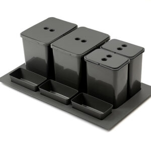 Trieur à déchets 2x16 + 2x8 l inséré dans tiroir 800 - 900 mm, anthracite