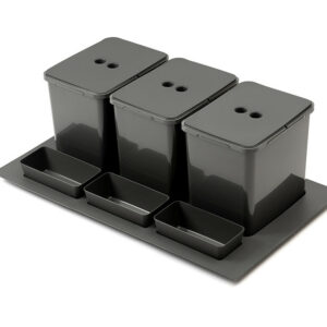 Trieur à déchets 3x16 l intégré tiroir 800-900 mm, anthracite