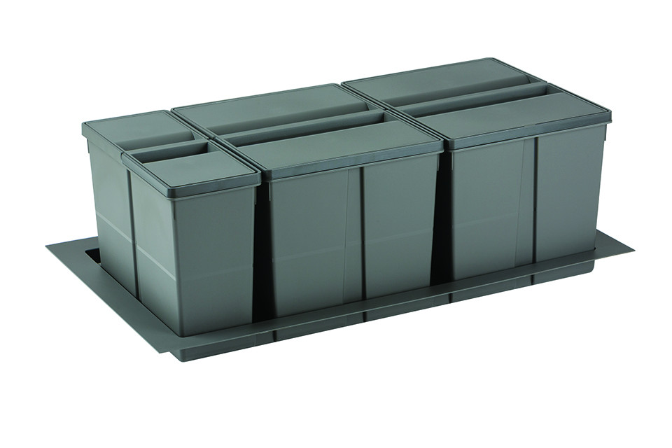 Trieur à déchets 9XL System 900mm 2x26l+1x11l gris