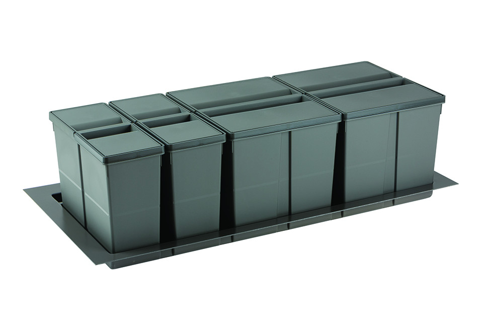 Trieur à déchets 9XL Systeme 1000mm 2x26l+2x11l gris