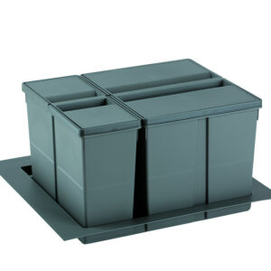Trieur à déchets 9XL Systeme 600mm 1x26l+1x11l gris