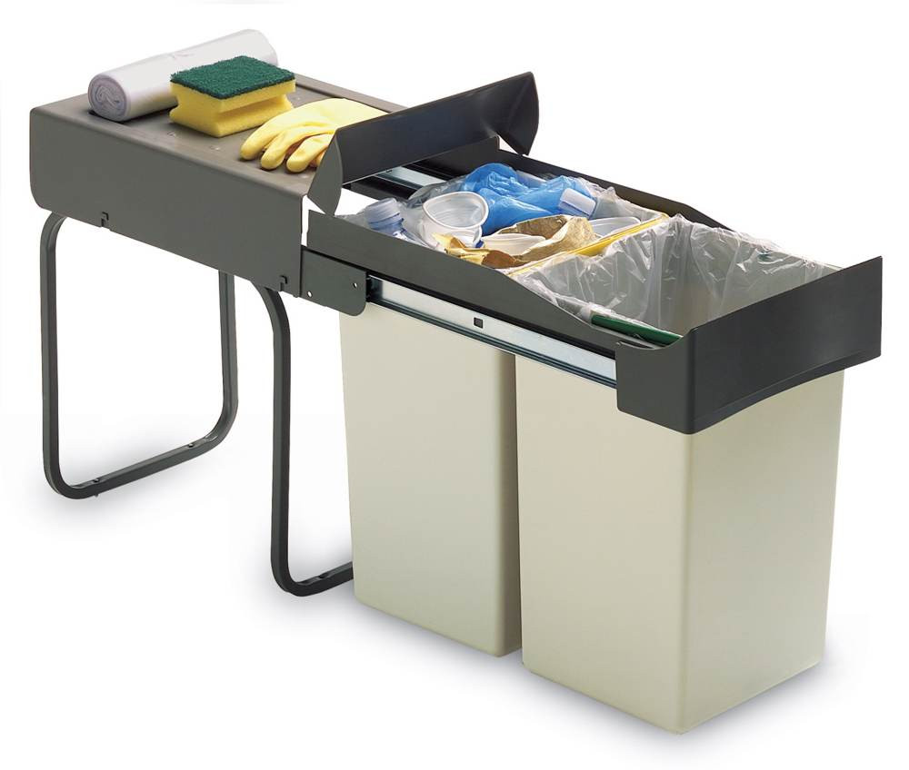 Trieur à déchets Linea 227 300mm 2x14l