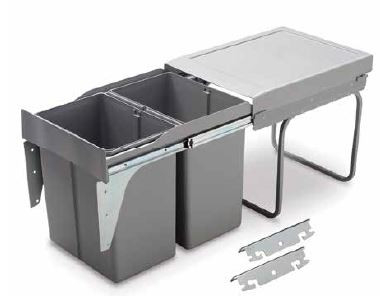 Trieur à déchets Linea 290DM pour porte 400mm 2x21l