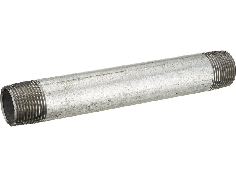 Tube d'alimentation filetage, acier galvanisé, en barre, diam. 15 x 21 mm, L. 0,20 m