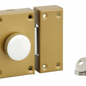 Verrou bouton / cylindre, 40 mm, bronze