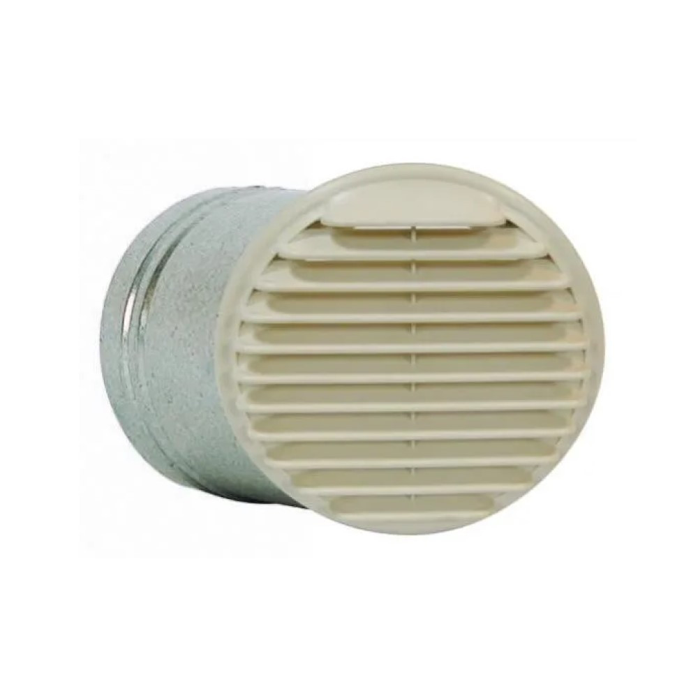 Entrée/sortie d'air murale beige pour chauffe-eau thermodynamique - Ø 160 mm
