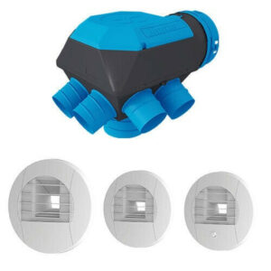Kit VMC simple flux hygroréglable - Gauli - Grand logement - Basse consommation - Jusqu’à T7 - 292 m³/h - 17 dB - RT 2012