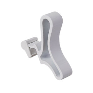 Patère courbe pour sèche-serviettes à lames plates - Blanc