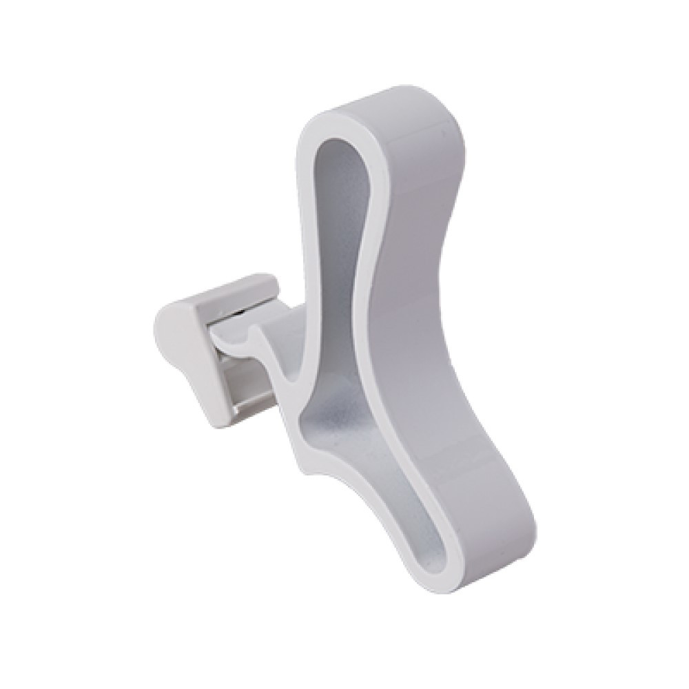 Patère courbe pour sèche-serviettes à lames plates - Blanc