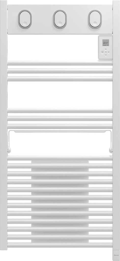 Sèche-serviettes électrique soufflant - MARAPI TACTILE BLANC - 1500 W + soufflerie 1000 W - Inertie fluide - Programmable - Écra