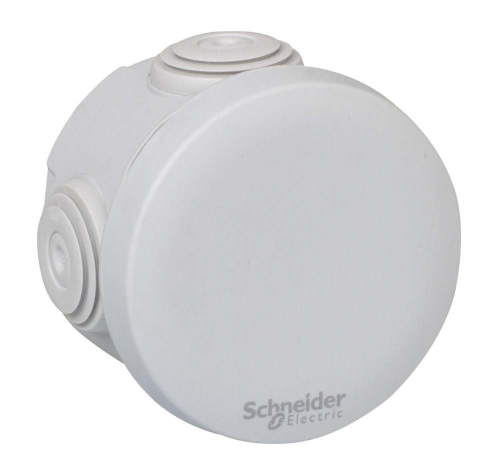 Boîte de dérivation ronde 4 entrées 60x60x40mm Mureva Box, SCHNEIDER ELECTRIC