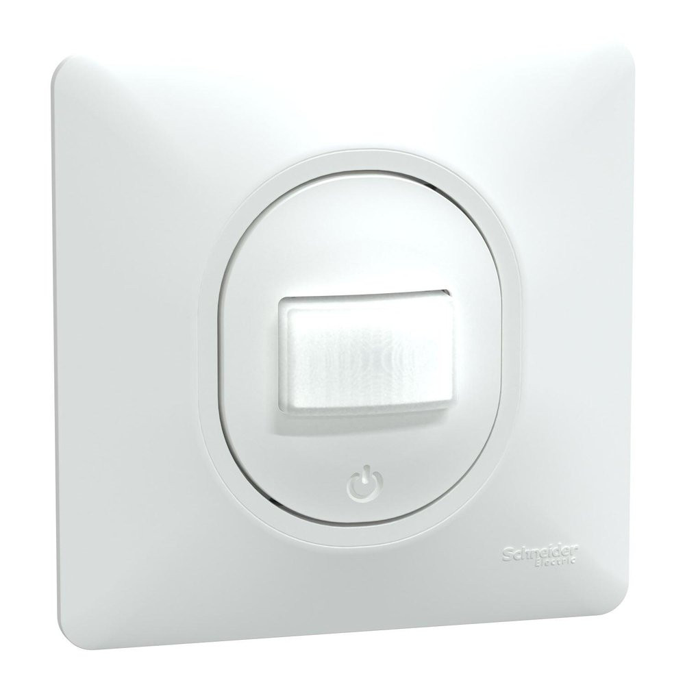 Détecteur de mouvement complet Ovalis, SCHNEIDER ELECTRIC, blanc