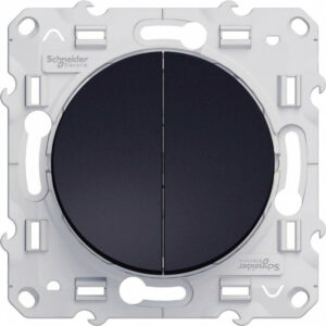 Double interrupteur va-et-vient à assembler Odace SCHNEIDER ELECTRIC anthracite