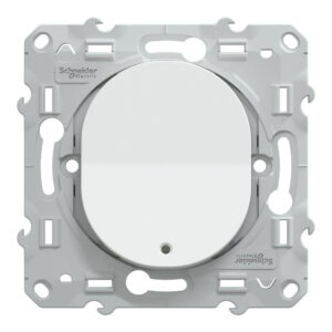 Interrupteur va-et-vient lumineux à assembler Ovalis, SCHNEIDER ELECTRIC, blanc