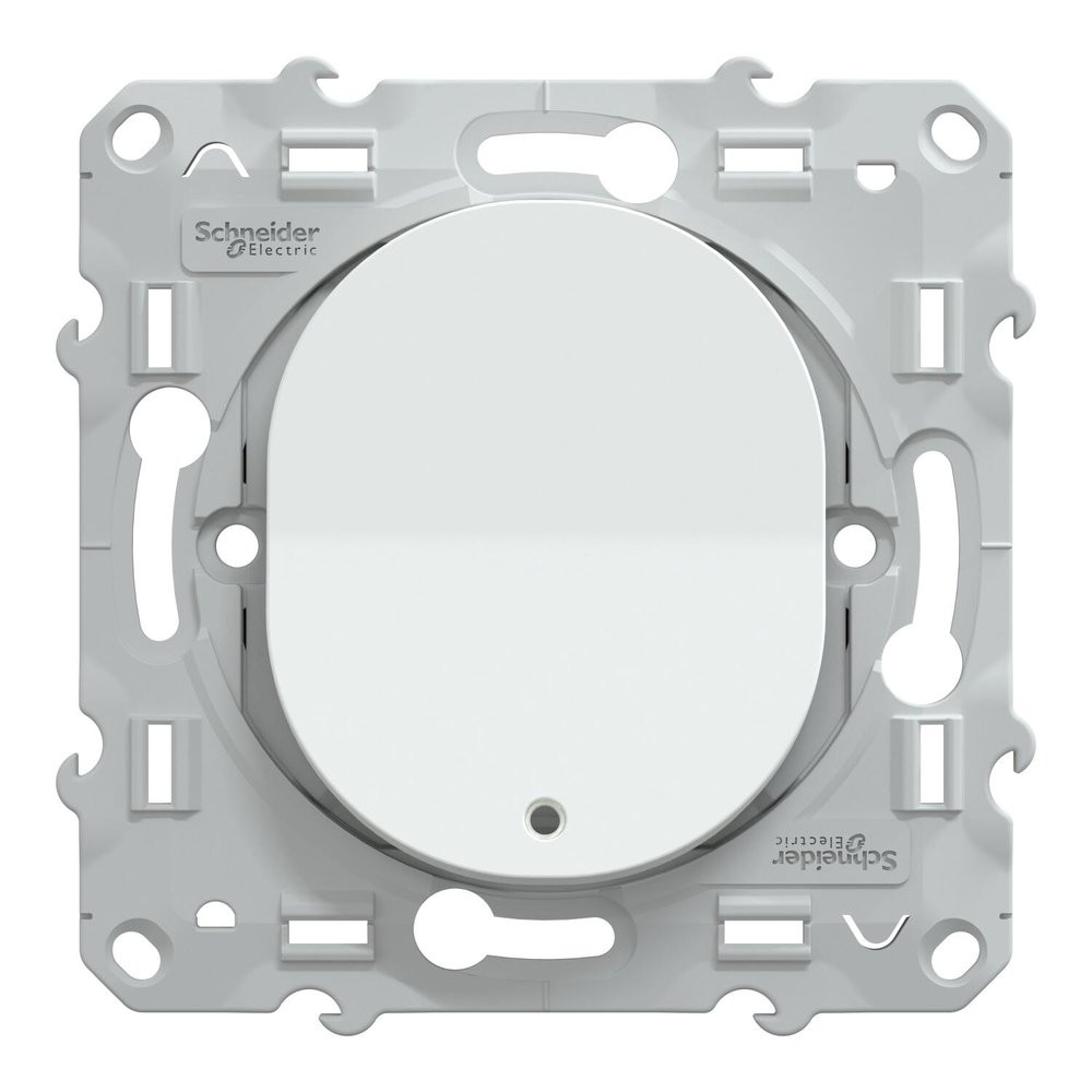 Interrupteur va-et-vient lumineux à assembler Ovalis, SCHNEIDER ELECTRIC, blanc
