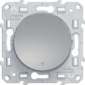 Interrupteur VV, à voyant lumineux Odace, gris aluminium