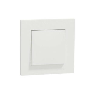 Lot de 5 interrupteurs va-et-vient complet, Miluz, blanc
