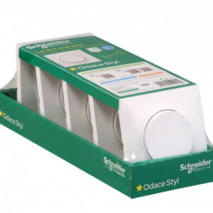 Lot de 5 interrupteurs va-et-vient complet, Odace, SCHNEIDER ELECTRIC, blanc
