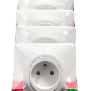 Lot de 5 prises avec terre complet Ovalis, SCHNEIDER ELECTRIC, blanc