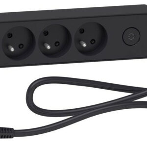 Multiprise filaire 5 prises 1.5m, SCHNEIDER ELECTRIC, noir