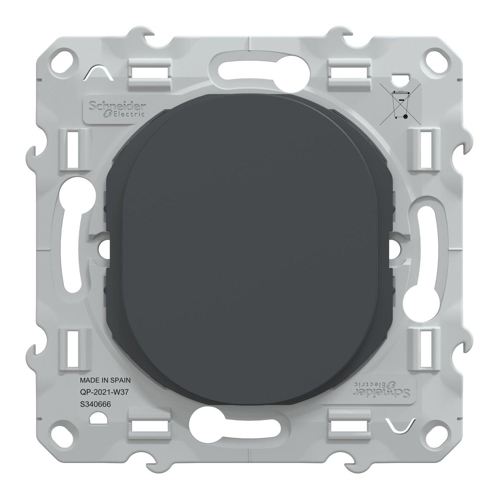 Obturateur à assembler Ovalis, SCHNEIDER ELECTRIC, anthracite