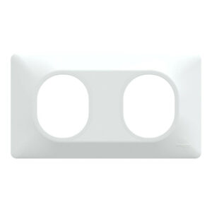 Plaque double horizontale Ovalis, SCHNEIDER ELECTRIC, blanc
