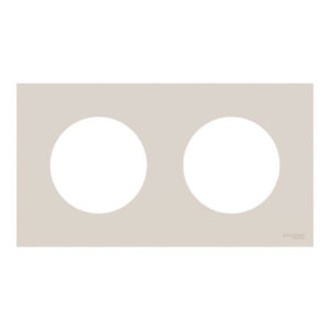 Plaque double Odace, SCHNEIDER ELECTRIC, beige sable
