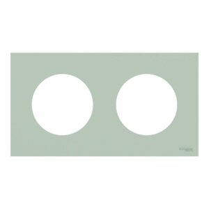 Plaque double Odace, SCHNEIDER ELECTRIC, vert jade
