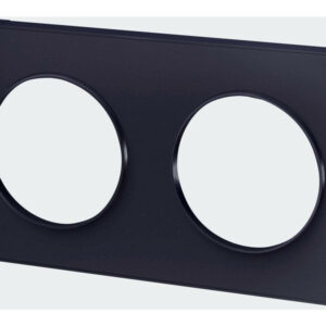 Plaque double Odace touch, anthracite liseré anthracite