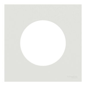 Plaque simple Odace, SCHNEIDER ELECTRIC, blanc craie