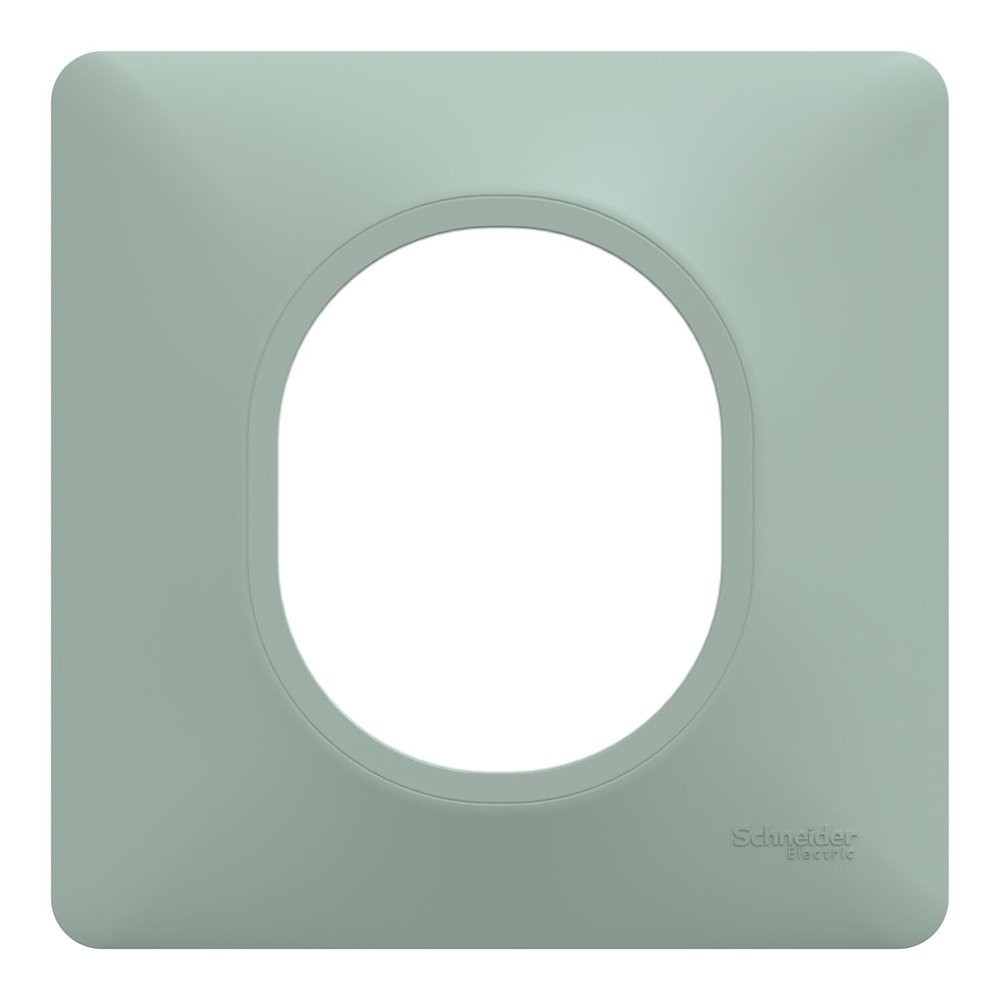 Plaque simple Ovalis, SCHNEIDER ELECTRIC, sauge