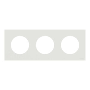 Plaque triple Odace, SCHNEIDER ELECTRIC, blanc craie