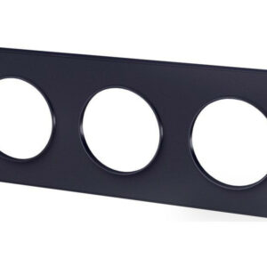 Plaque triple Odace touch, anthracite liseré anthracite