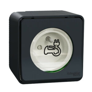 Prise charge voiture électrique saillie Mureva Styl SCHNEIDER ELECTRIC gris
