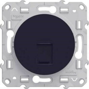 Prise rj45 Odace, anthracite